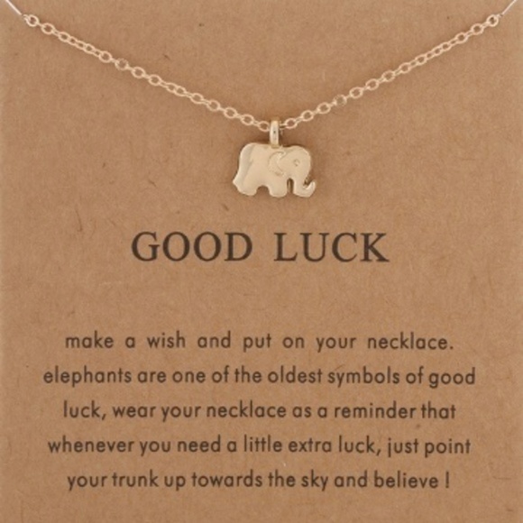 Jewelry - Good Luck Tiny Elephant Necklace with Card